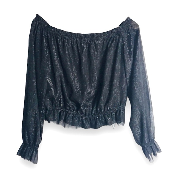 H&M Tops - H&M Shimmery Off the Shoulder Top Size 6